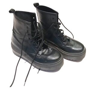 Altercore Combat Boots platform black